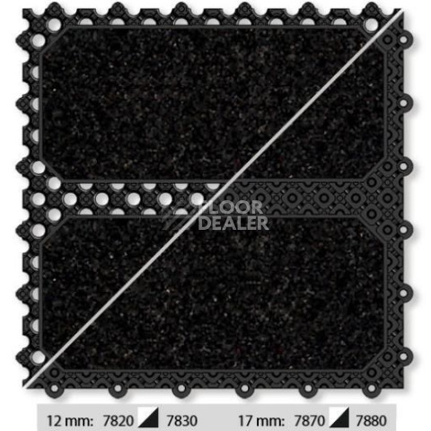 Грязезащитные покрытия Forbo Coral Tiles 7820.7830.7870.7880 Vulcan Black фото 1 | FLOORDEALER